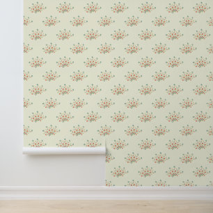 Blue Flowers, Red Flowers, Pattern Of Flowers Wallpaper