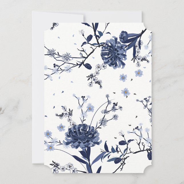 Blue flowers thank you card (Front)
