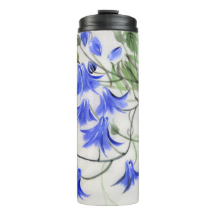 Blue Flowers Thermal Tumbler