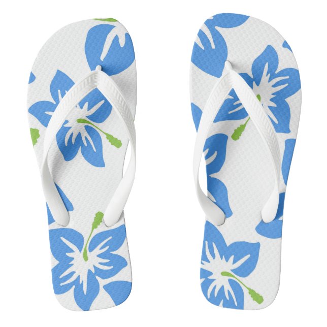 Blue Flowers  Thongs (Footbed)