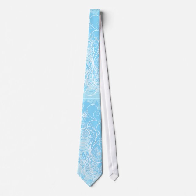 blue flowers tie (Front)