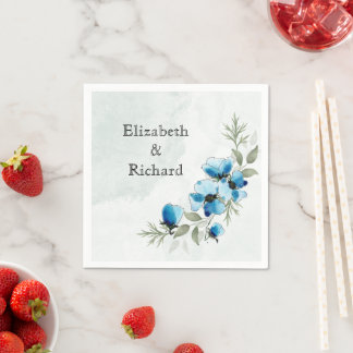 "Blue Flowers" Towels Napkin