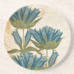 Blue Flowers Vintage Wedding Coaster