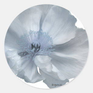 Blue Flowers Wedding Envelope Seals
