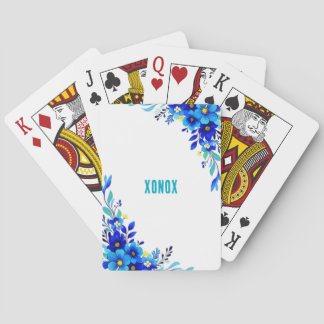 Blue Flowers XONOX Original Playing Cards