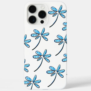 blue flowery iPhone 16 pro max case