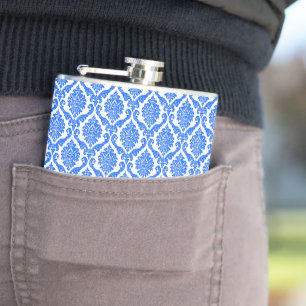 Blue flowery motif Flask