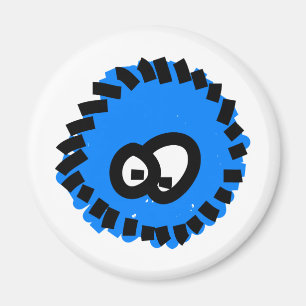 Blue Fluffy Germ Magnet