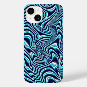 Blue Fluid Marbling Painting Case-Mate iPhone 14 Case