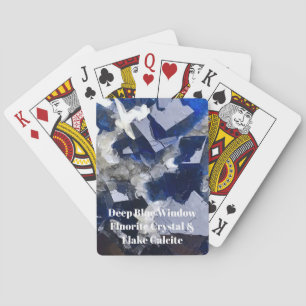 Blue Fluorite Crystal Heart Valentine Playing Cards