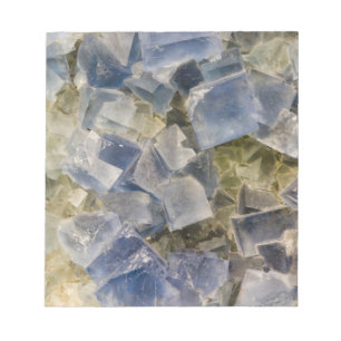 Blue Fluorite Crystals in Matrix Notepad