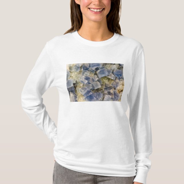 Blue Fluorite Crystals in Matrix T-Shirt (Front)