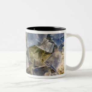 Blue Fluorite Crystals in Matrix Two-Tone Coffee Mug