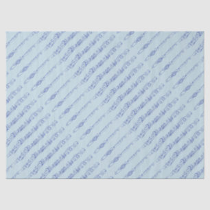 Blue Flute Line Drawing Tissue Paper