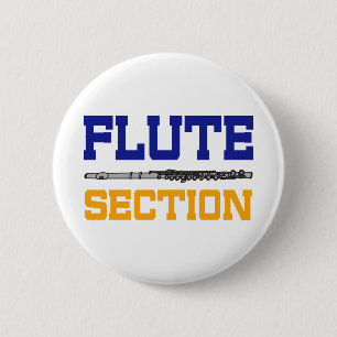 Blue Flute Section 6 Cm Round Badge