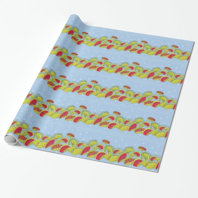 blue fly trap wrapping paper (Unrolled)