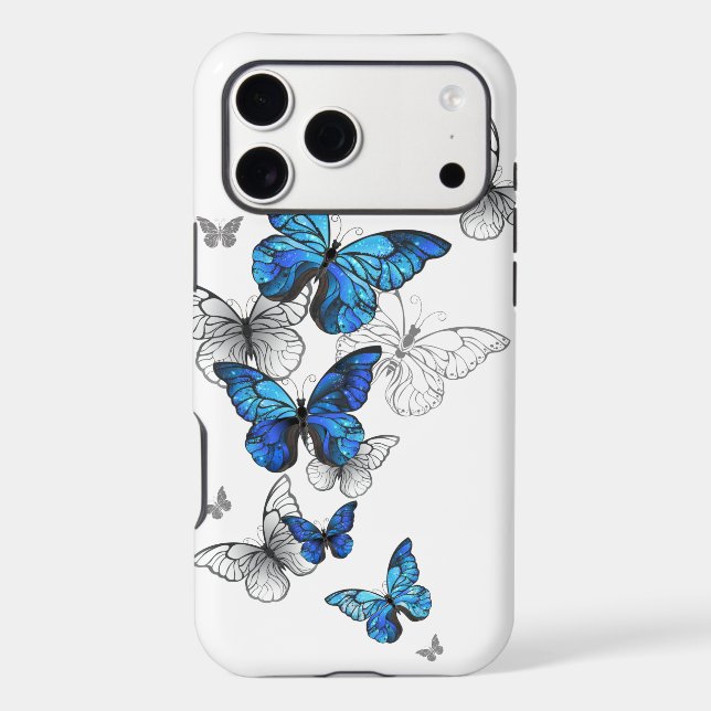 Blue Flying Butterflies Morpho (Back)