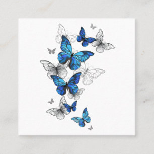 Blue Flying Butterflies Morpho Appointment Card
