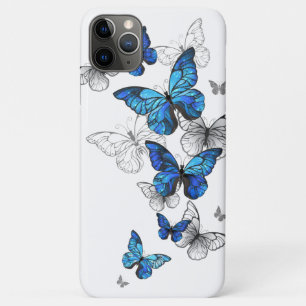 Blue Flying Butterflies Morpho iPhone 11 Pro Max Case
