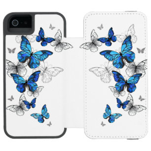 Blue Flying Butterflies Morpho Incipio Watson™ iPhone 5 Wallet Case