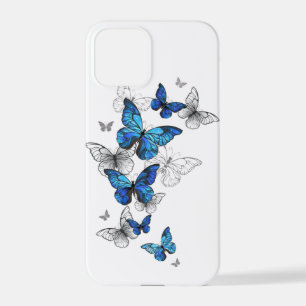 Blue Flying Butterflies Morpho iPhone 12 Pro Case