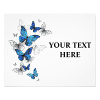 Blue Flying Butterflies Morpho