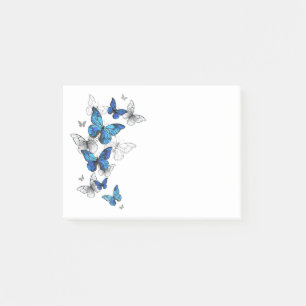 Blue Flying Butterflies Morpho Post-it Notes
