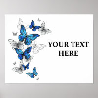 Blue Flying Butterflies Morpho
