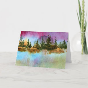 "Blue Fog Piney Cliff" Country Roads Greeting Card