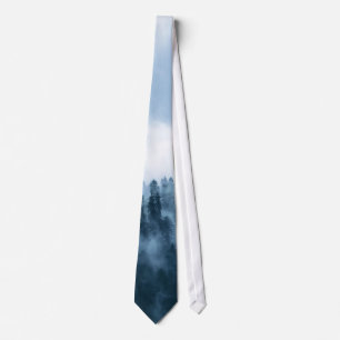 Blue Foggy Rocky Mountains Colorado USA Adventure Tie