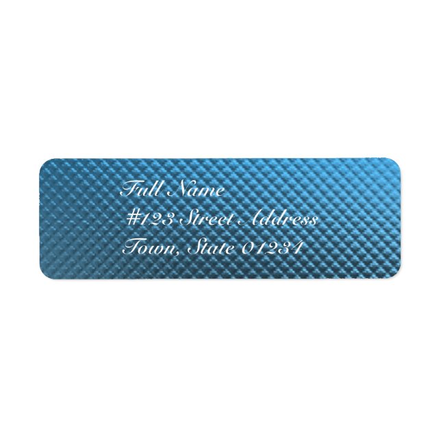 Blue Foil Mailing Labels  (Front)