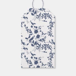 Blue Foliage Envelope Liner Gift Tags