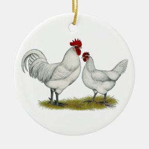 Blue Foot Chickens Ceramic Tree Decoration