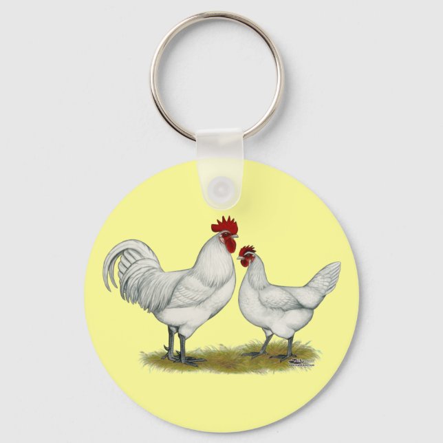 Blue Foot Chickens Key Ring (Front)