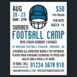 Blue Football Helmet, Football Camp Advertising Flyer<br><div class="desc">Blue Football Helmet,  Football Camp Advertising Flyers By The Business Card Store.</div>
