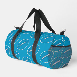 Blue Football Pattern Screwball Graphics Duffle Bag
