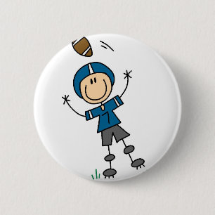 Blue Football Player Button