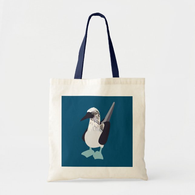 Blue-Footed Bird Tote Bag (Front)
