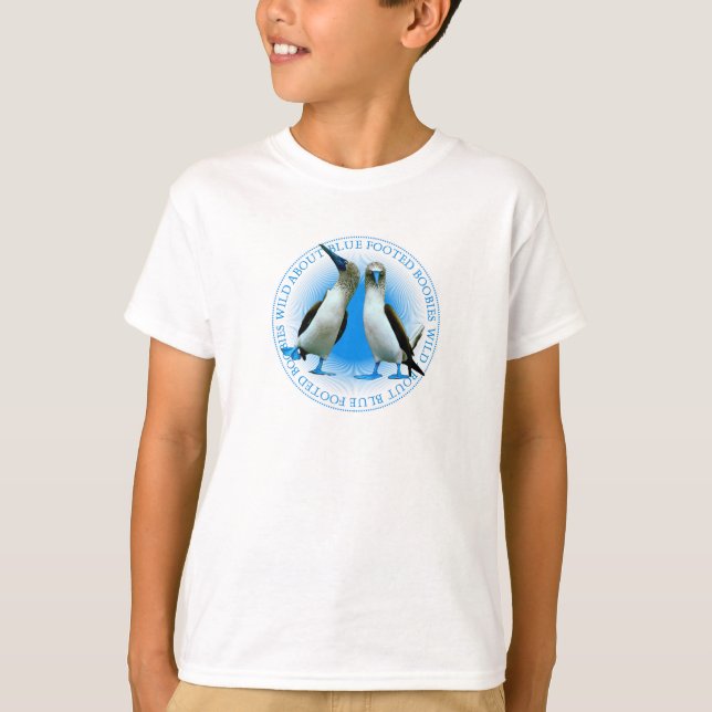 Blue Footed Boobies Of Galapagos Islands T-Shirt (Front)