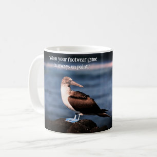 Blue footed booby bird looking cool coffee mug