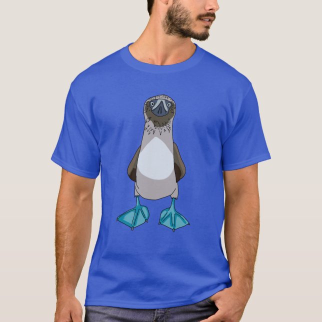 Blue Footed Booby Cartoon T-Shirt (Front)