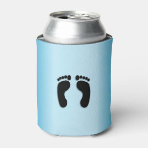 Blue Footprints Can Cooler
