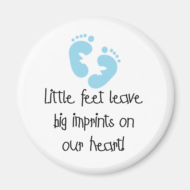 Blue Footprints Magnet (Front)
