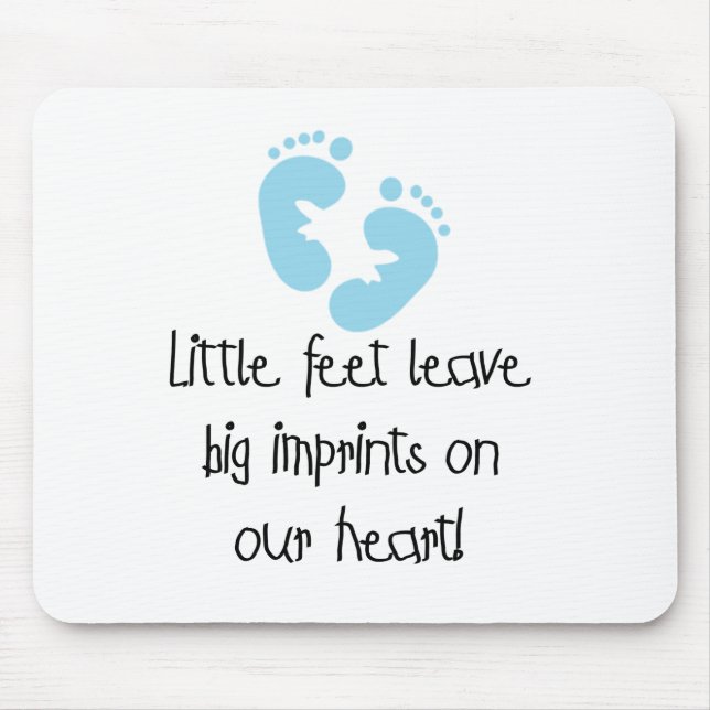 Blue Footprints Mouse Pad (Front)