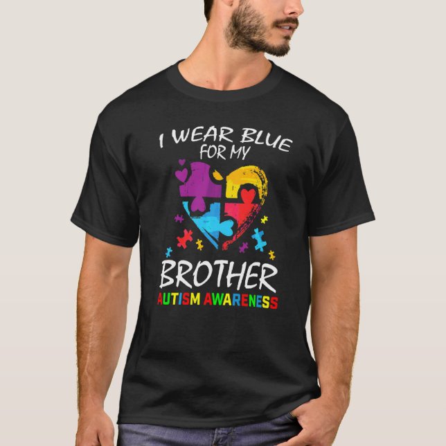 Blue For My Brother Autism Awareness Family Kids B T-Shirt (Front)