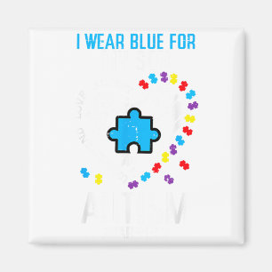 Blue For My Son Autism Awareness Asd Family Parent Magnet
