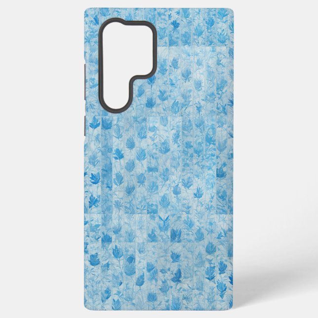 Blue Forest - Ethereal Leaf Pattern Phone Case (Back)