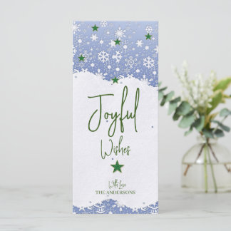 Blue/forest green Joyful Wish | Christmas Flat Car