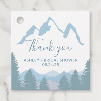 Blue Forest Mountains Favour Tag
