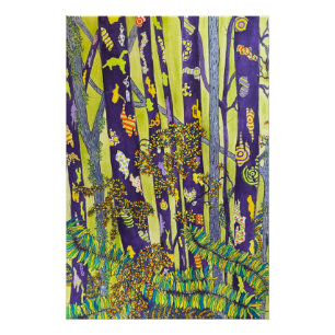 Blue Forest Print